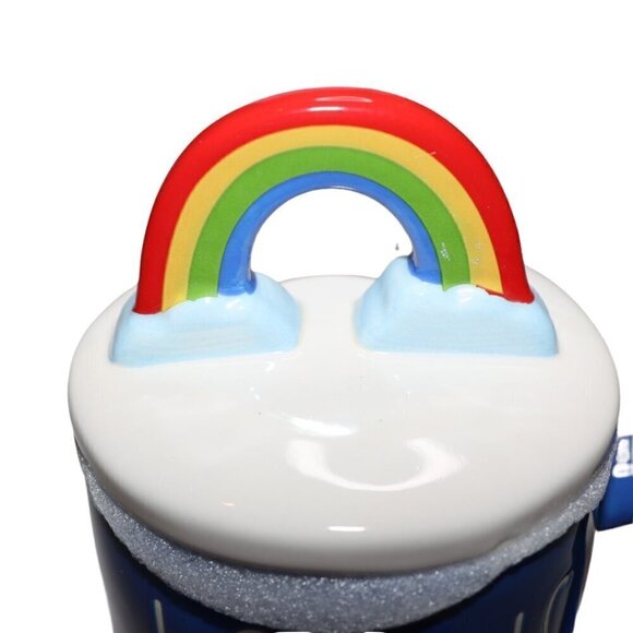 Rae Dunn Mug LOVE IS BLIND Rainbow Cover Ceramic Tea Coffee Cup - Picture 2 of 6